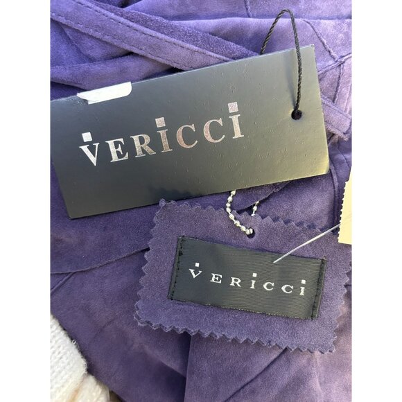Vericci Goatskin Wrap Jacket Purple L - Picture 7 of 8